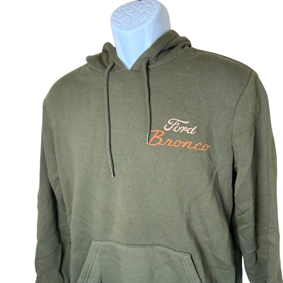 Ford Bronco Adult Hybrid Apparel Olive Green Hoodie Size Small Outdoor Mountains - Picture 2 of 9